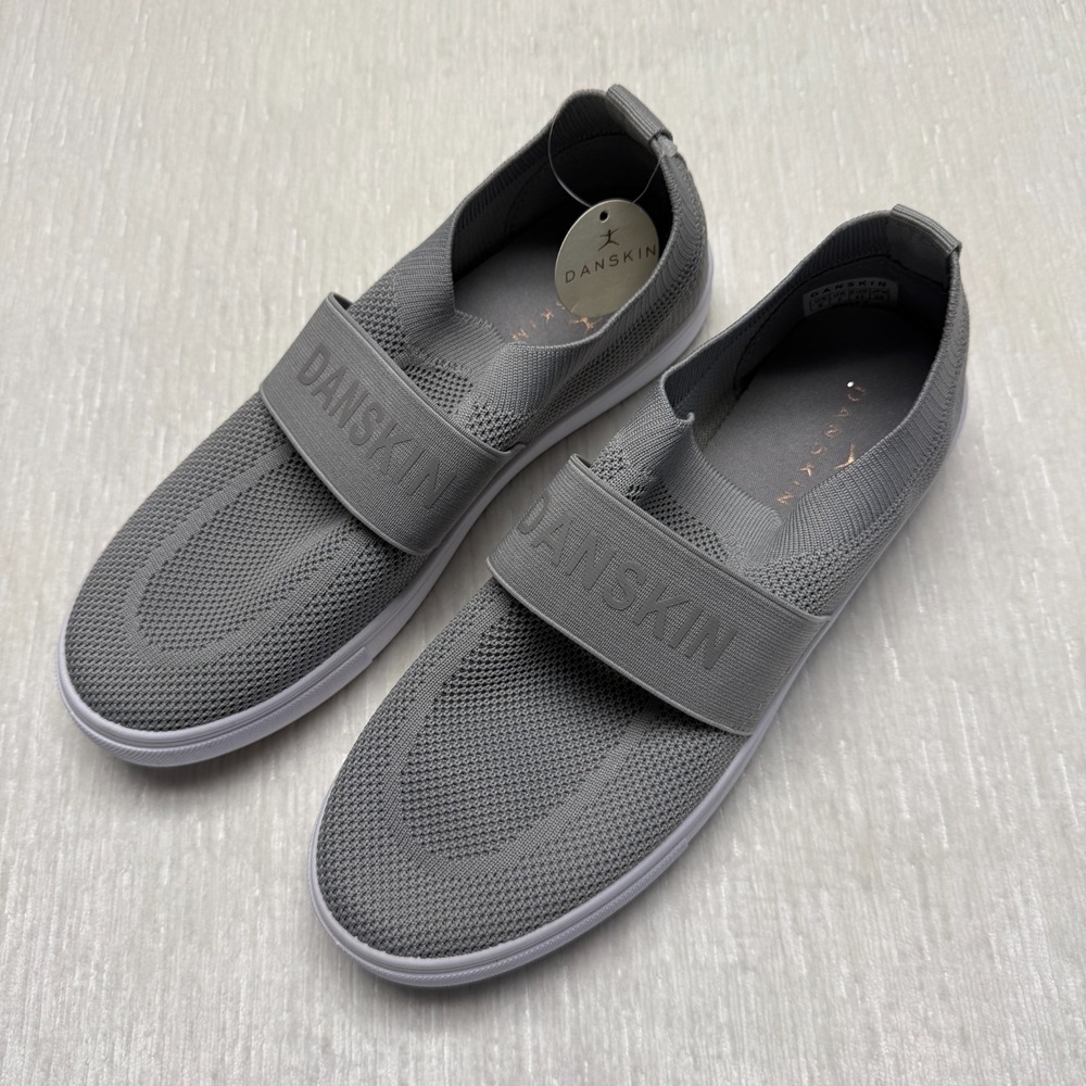 Danskin Encourage Strap Sneakers Womens US 9 Gray Slip On Comfort Casual Shoes